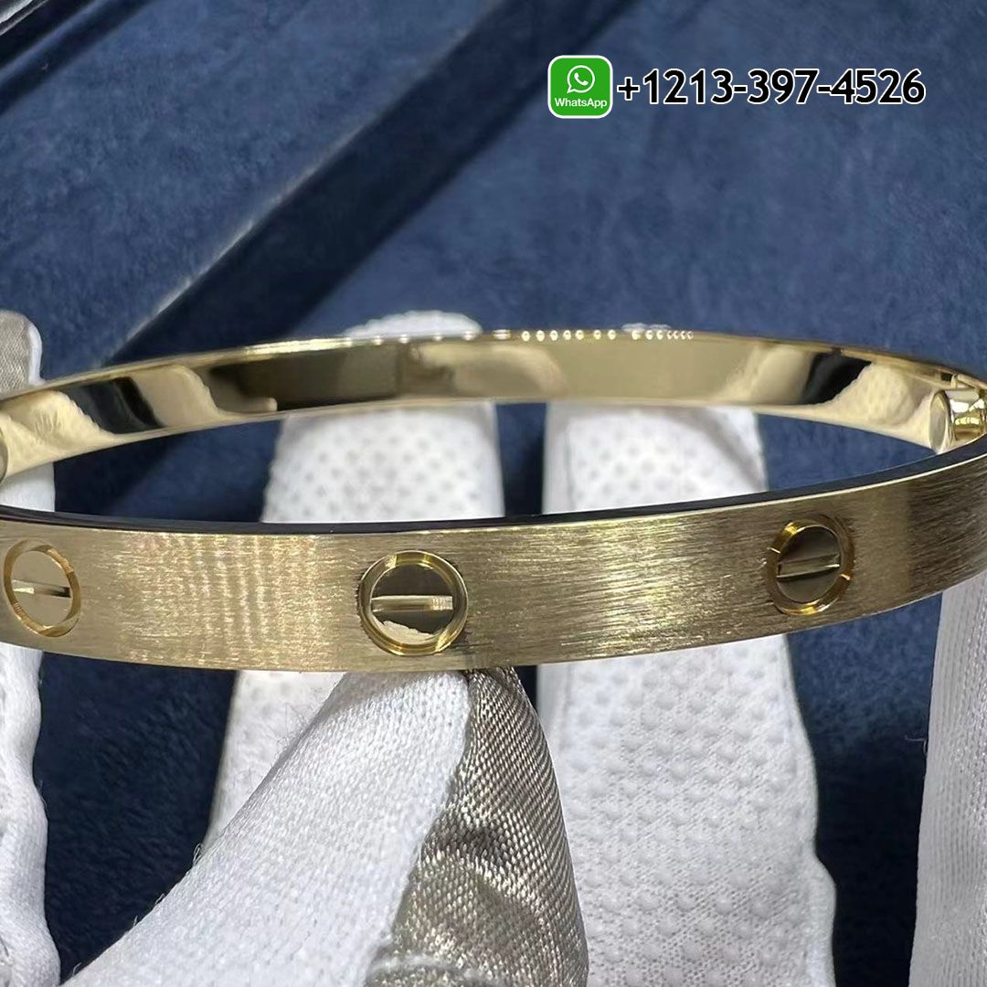 18K Yellow Gold Brushed Finish Cartier Love Bracelet B6077017