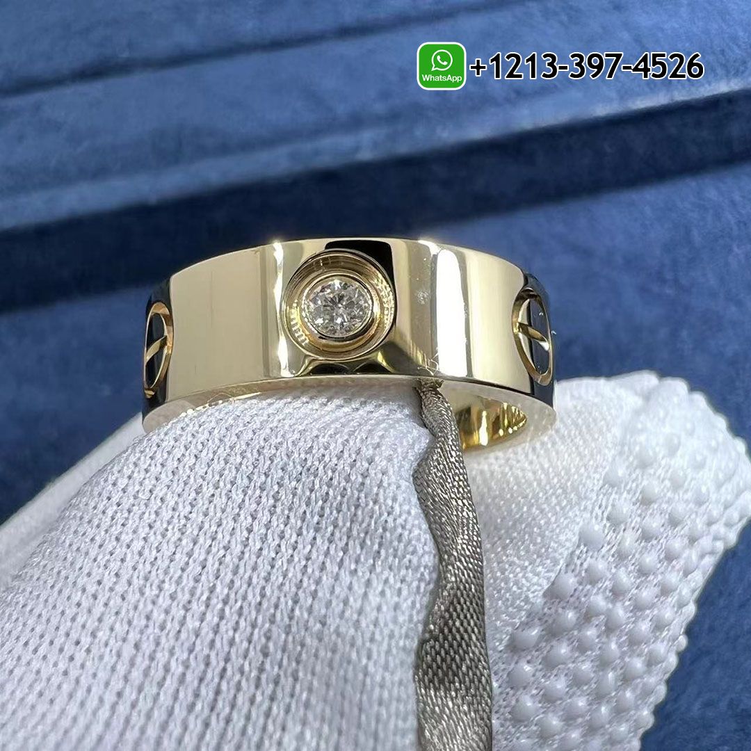 Cartier 18k Yellow Gold 3 Diamonds LOVE Ring B4032400