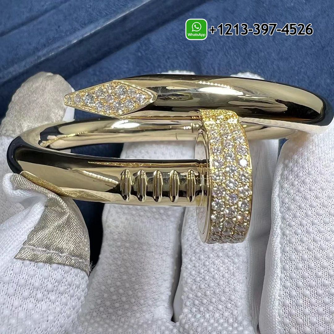 Cartier 18k Yellow Gold Diamond Large Model Juste un Clou Nail Bracelet N6712517