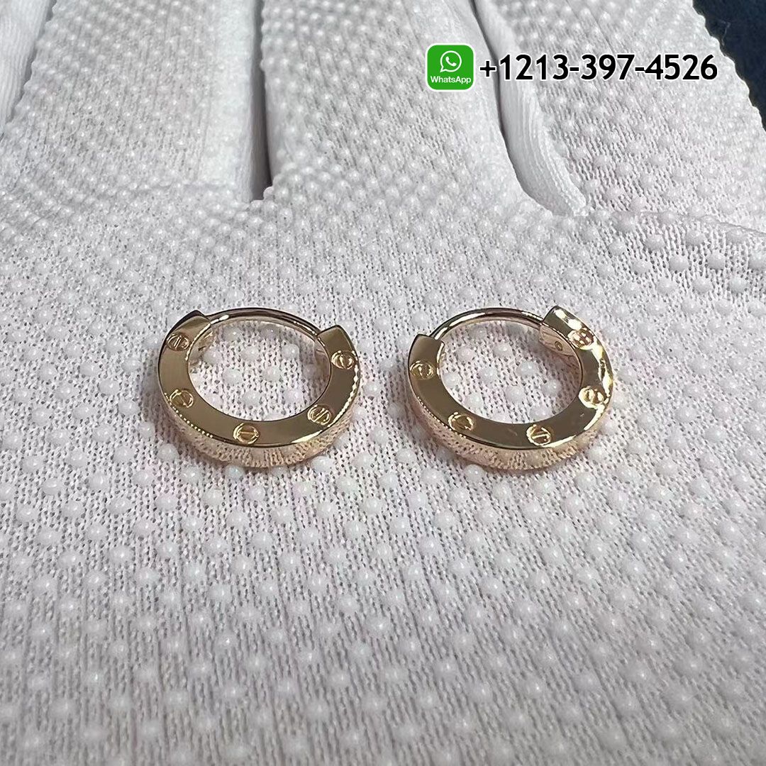 Cartier Solid 18k Rose Gold Love Single Hoop Earring B8301422
