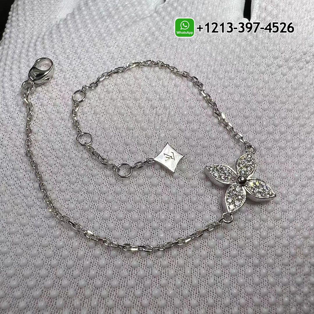 Louis Vuitton Idylle Blossom 18k White Gold Diamond Bracelet Q95912