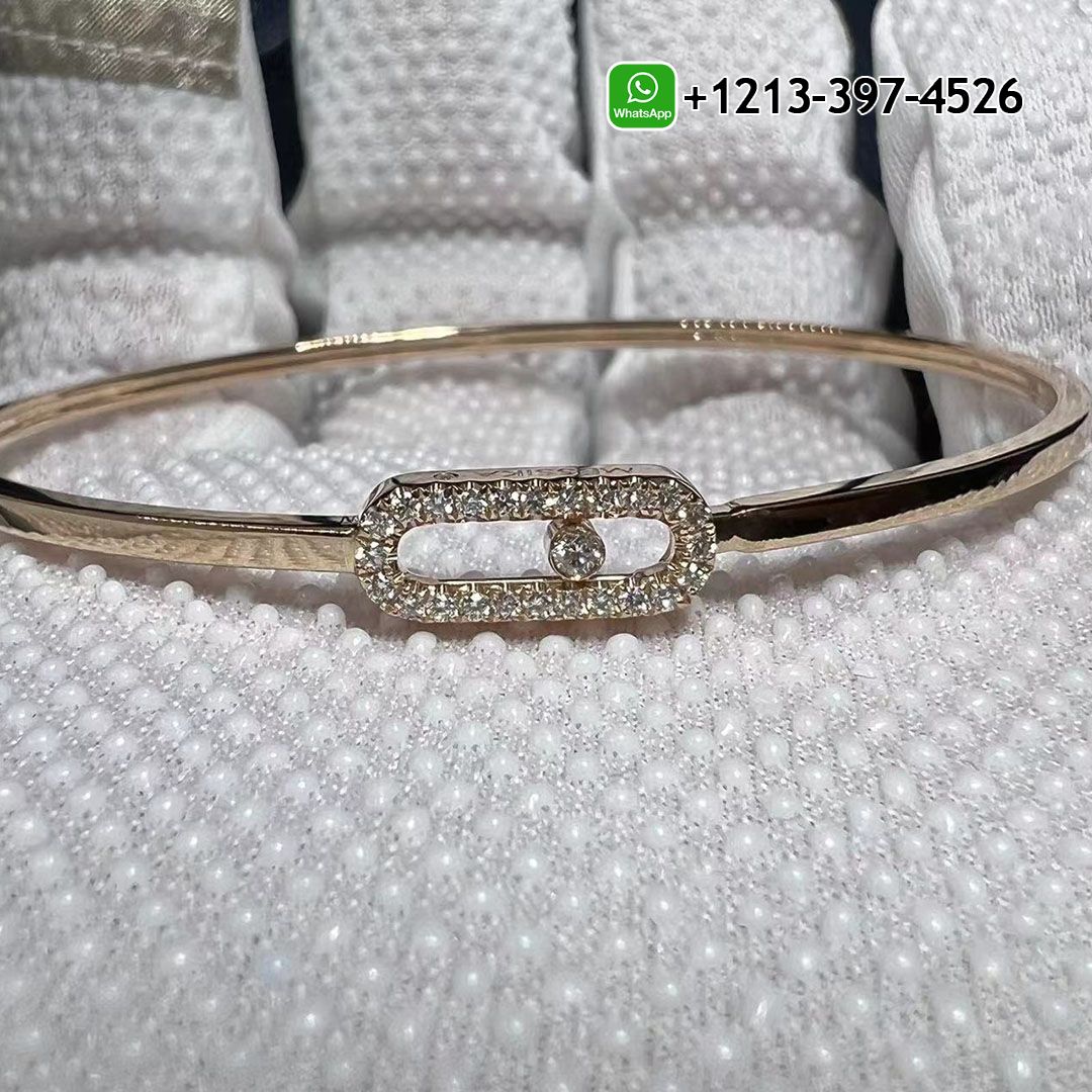 Messika Move Uno 18-karat rose gold diamond bangle