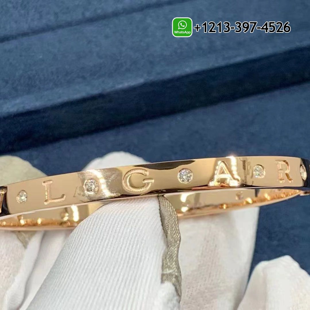 Bulgari 18K Rose Gold Diamond Bracelet – Ref . 354024