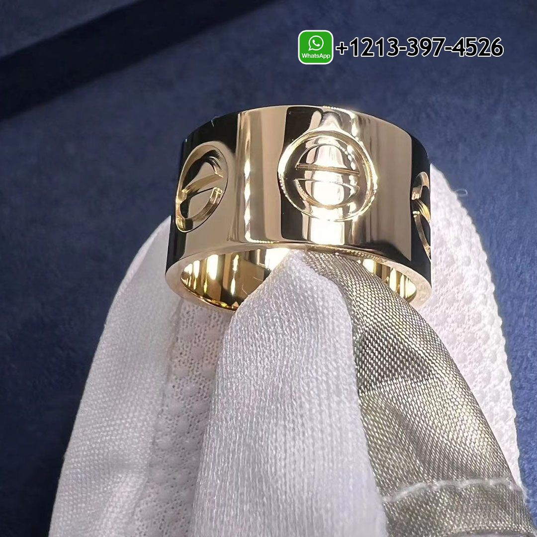 Cartier 18K Yellow Gold 11mm Wide Band LOVE Ring B4227852