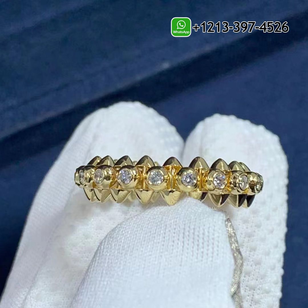 Cartier 18K Yellow Gold Diamond Clash De Cartier Ring N4765400