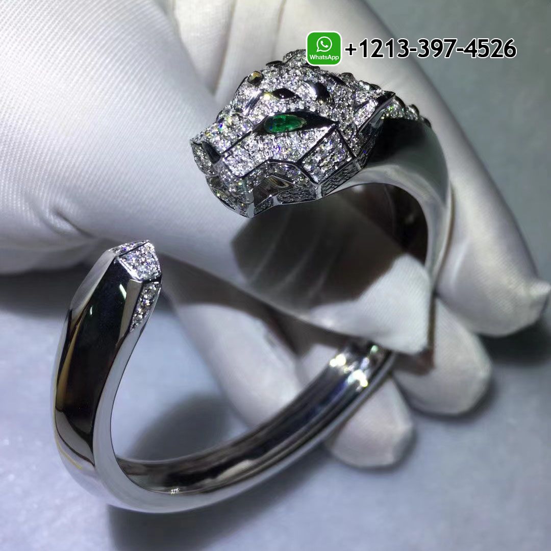 Cartier 18k White Gold Panthère de Cartier Diamond Bracelet N6034302