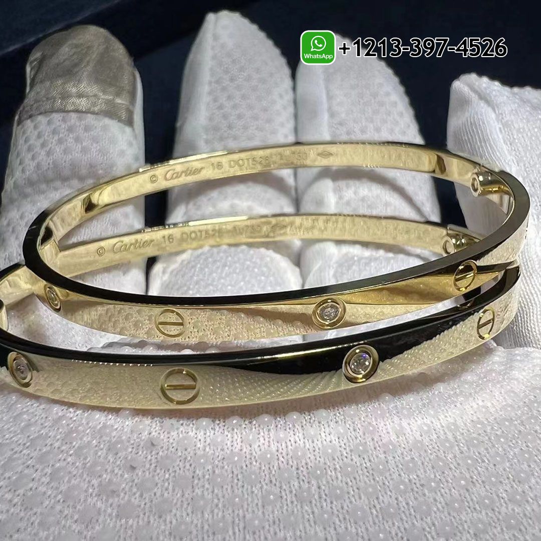 Cartier Love 6 Diamonds 18k Yellow Gold Small Model Bracelet B6047217