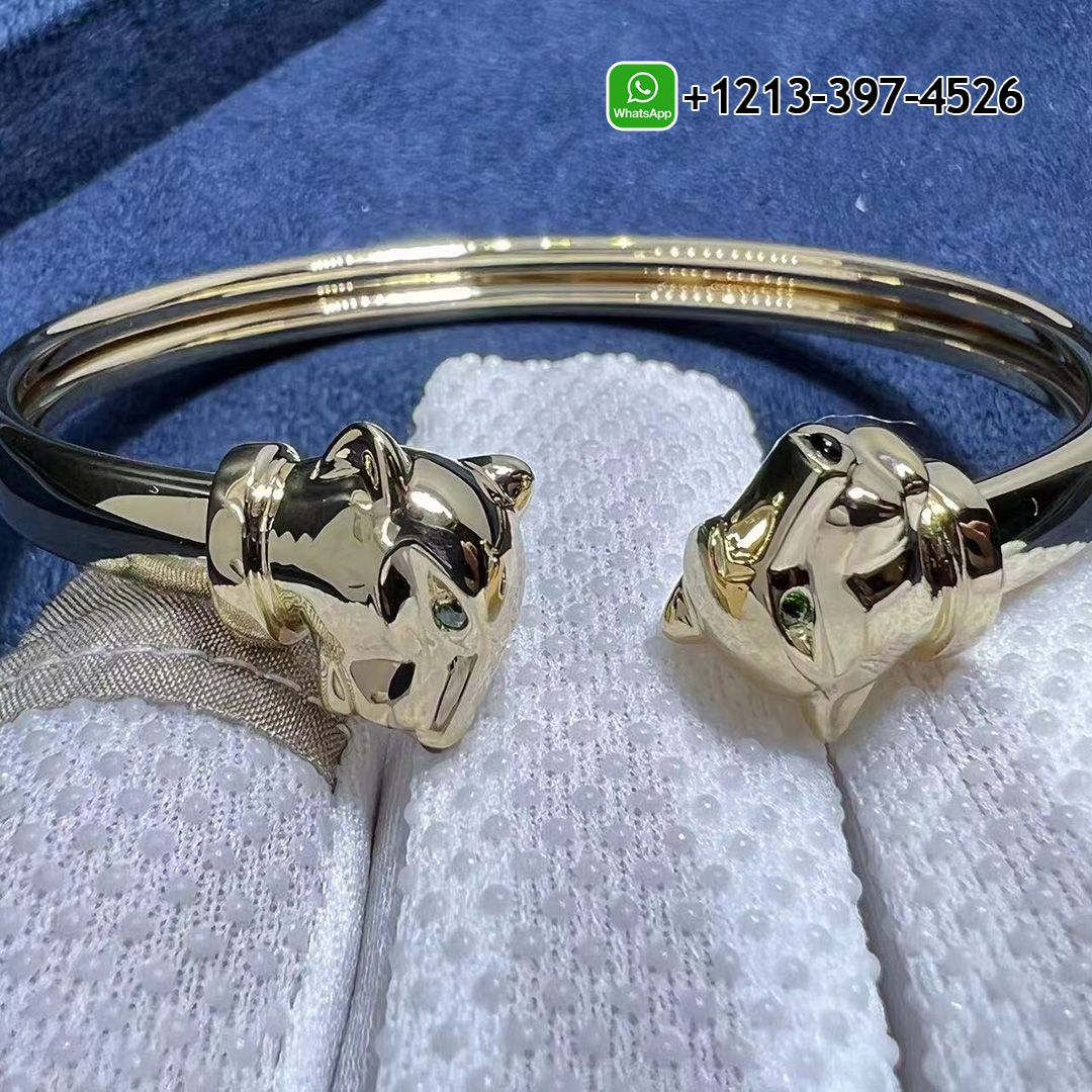 Cartier Panthere de Cartier Double Head Solid 18k Yellow Gold Bracelet N6706117