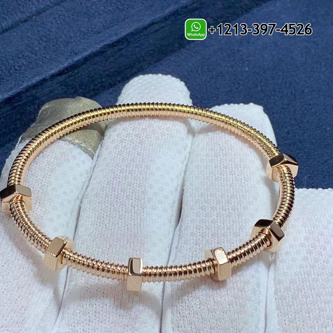 Cartier Pure 18k Rose Gold Ecrou de Cartier Screws Bracelet B6049517