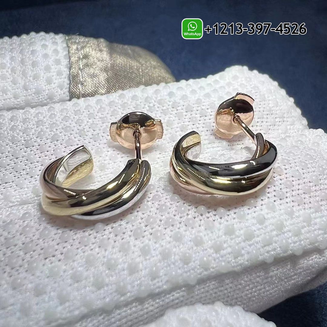 Cartier Trinity Earrings White Gold, Yellow Gold, Pink Gold – B8017100