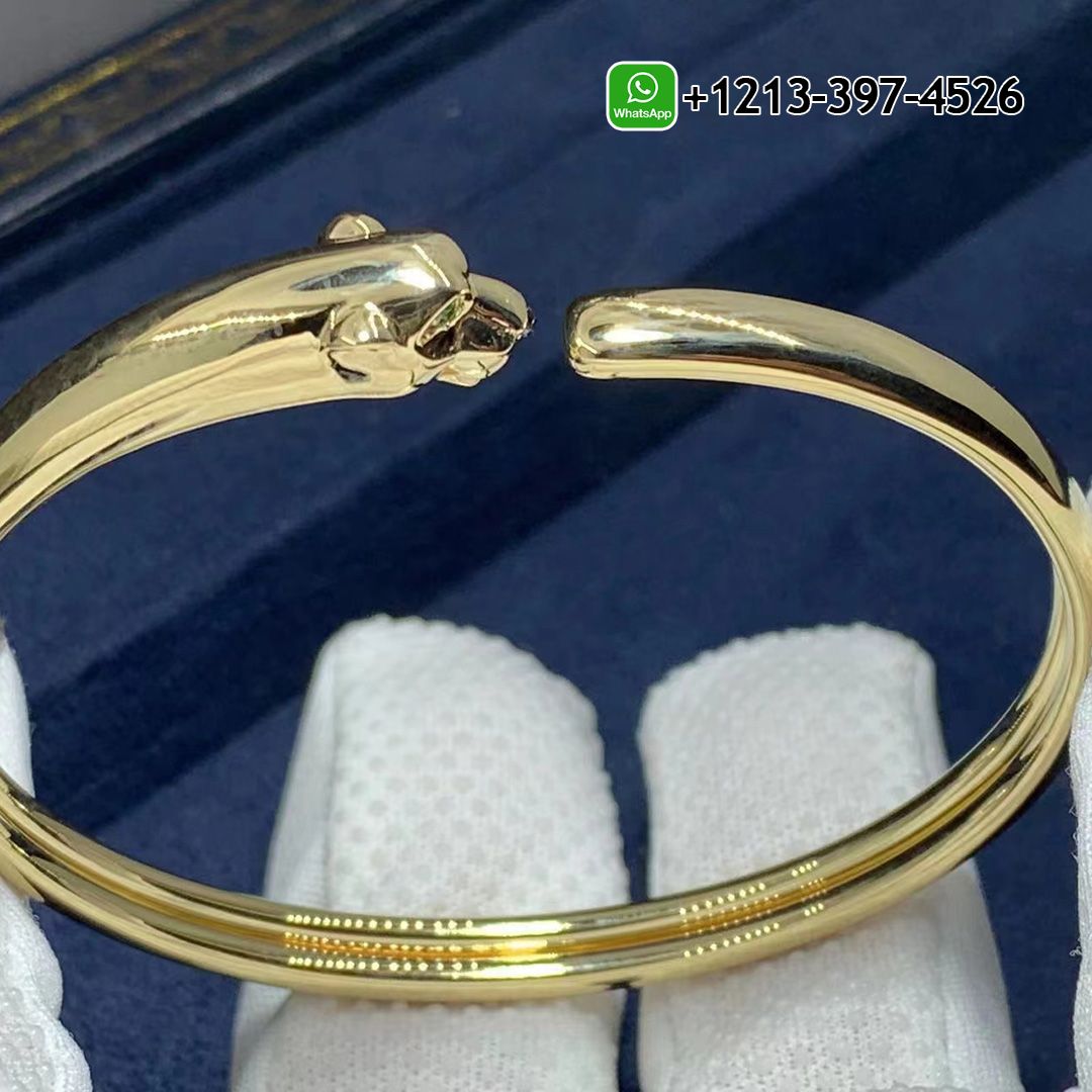 Catier 18K Yellow Gold Small Model Panthere De Cartier Bracelet B6078317