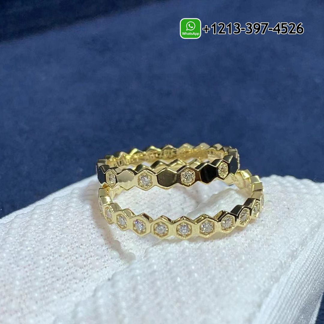 Chaumet Bee My Love 18K Yellow Gold Diamond Ring 081934-081932