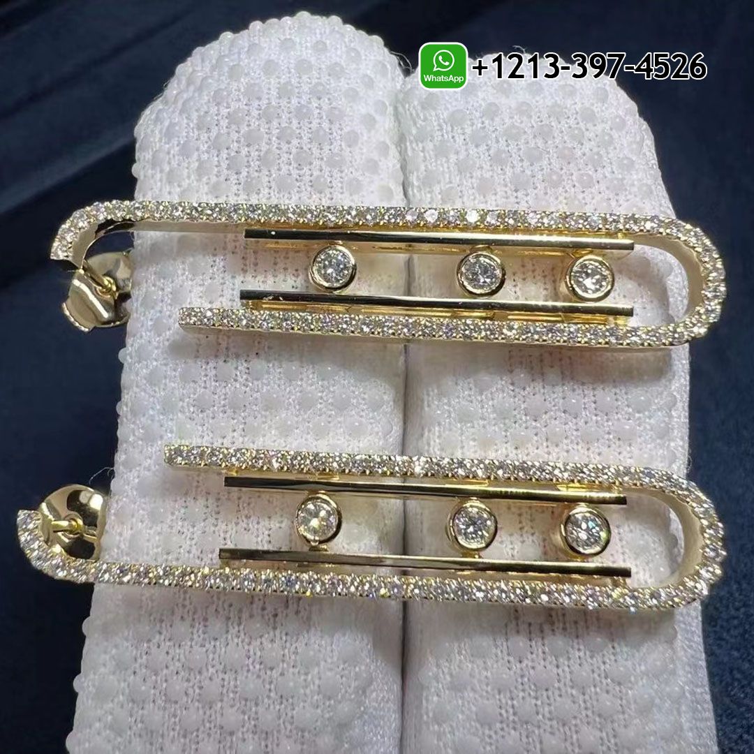 Messika Boucles d’oreilles Move 10th PM 18k Yellow Gold Diamond Crawler Earrings
