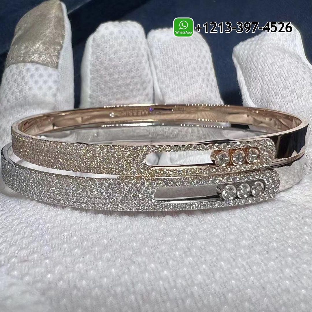 Messika Move Noa Pavé-set Diamond Bangle Bracelet for Women 10093-WG