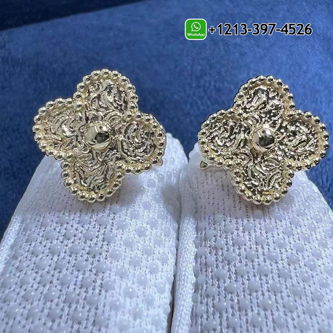 Van Cleef & Arpels Vintage Alhambra 18K Yellow Gold Earrings – VCARO1IH00