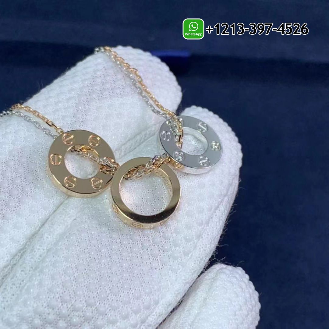 Cartier 18K Gold 6 Diamonds De Love Necklace B7219700