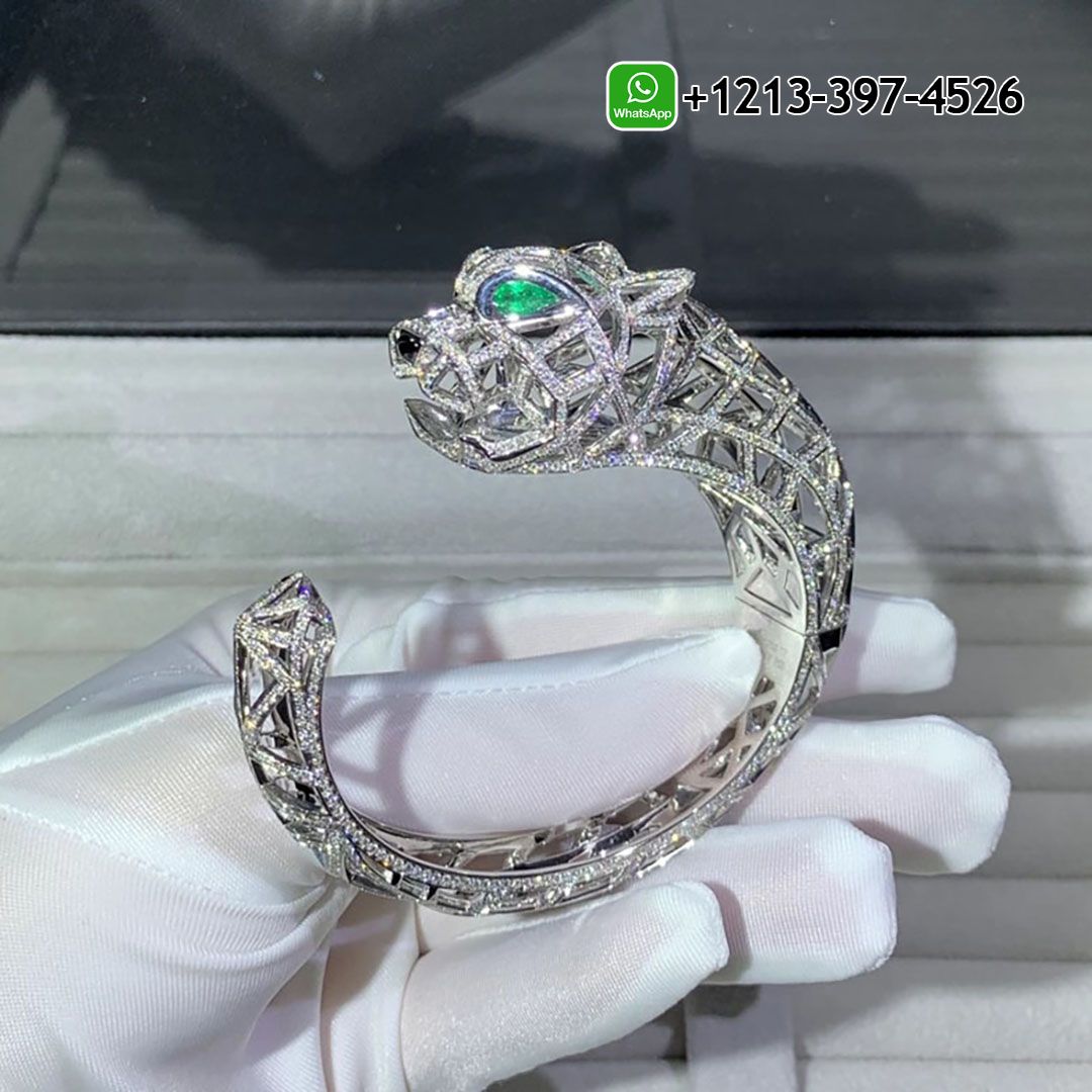 Panthère de Cartier Bracelet 18K White Gold With 5.46ct Diamonds Paved H6030217