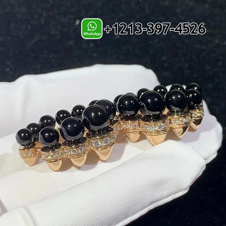 Cartier 18K Rose Gold Clash de Cartier Diamonds and Onyx Earrings N8515235