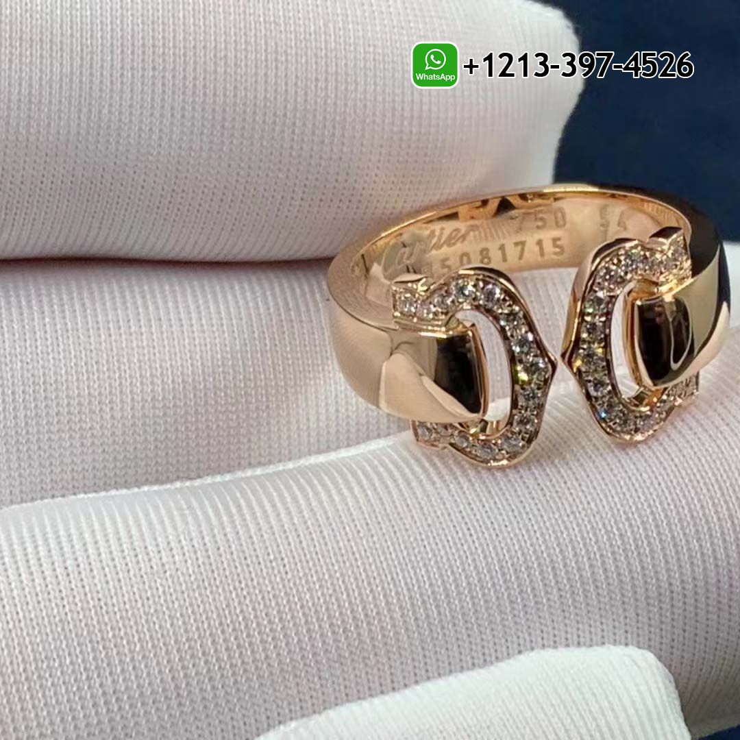 Cartier C de Cartier 18K Rose Gold Daimonds Ring Ref. B4073800