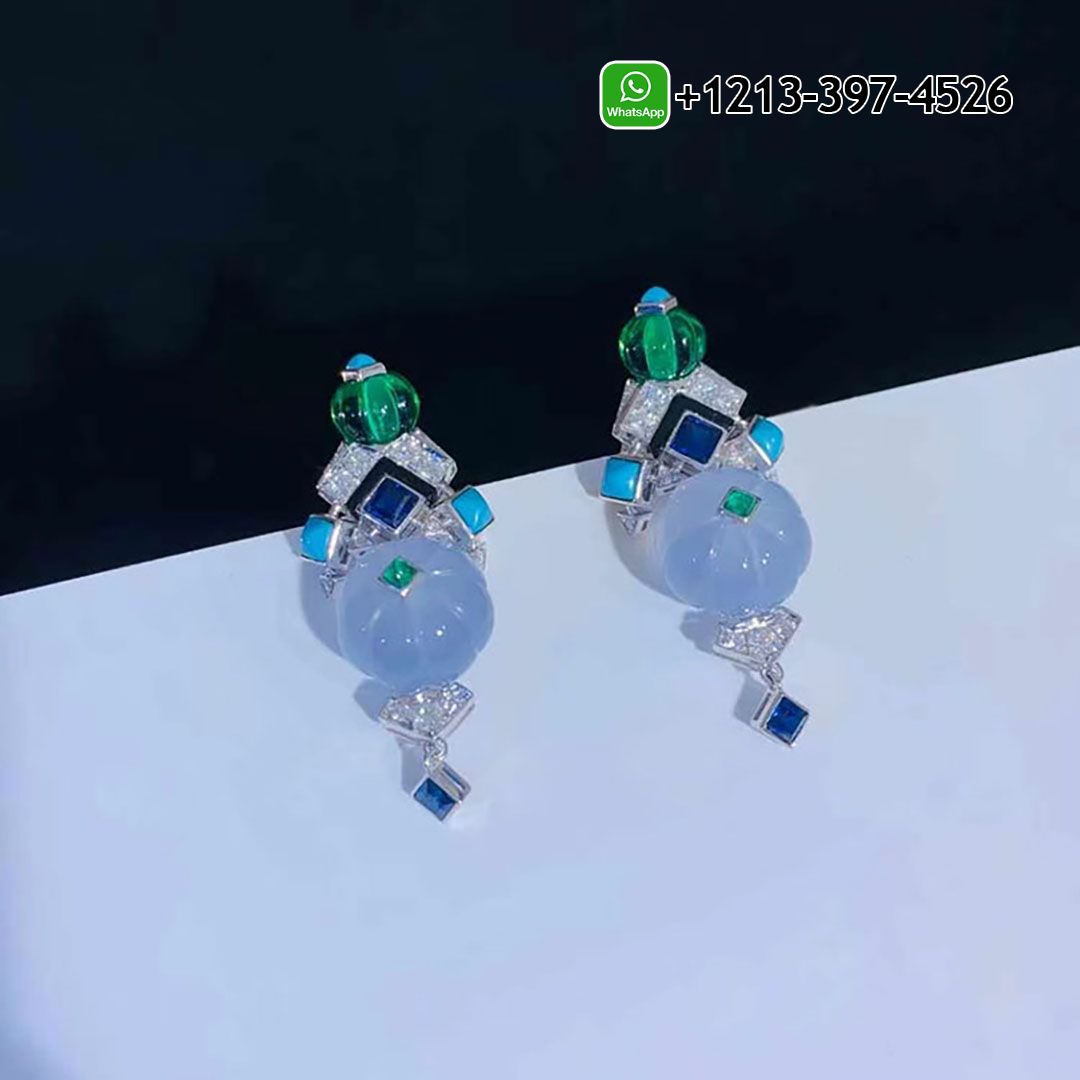 Cartier Sixieme Sens Par Cartier 18k White Gold Diamonds Gemstones High Jewelry Earrings H8000894