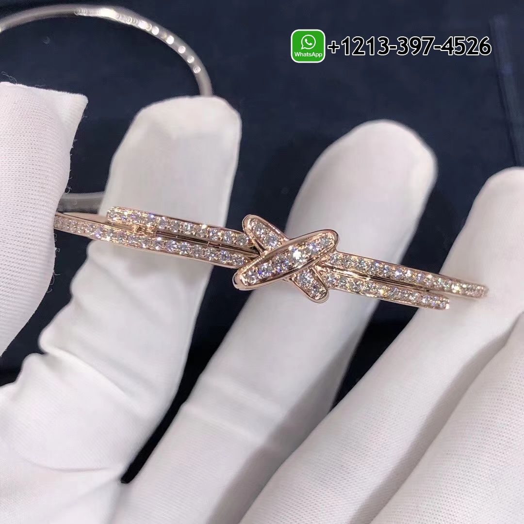Chaumet Jeux De Liens 18K Rose Gold Diamonds Bracelet 082180