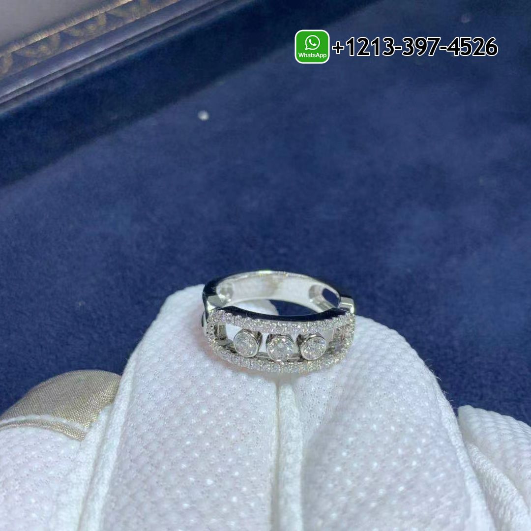 Messika Move Classic Pave Diamond 18k White Gold Ring