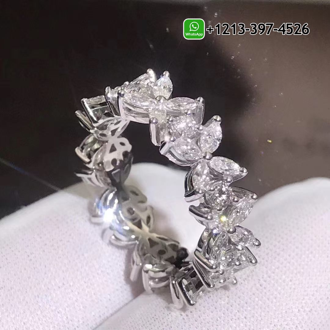 Tiffany Victoria™ Alternating 18K White Gold Diamond Ring