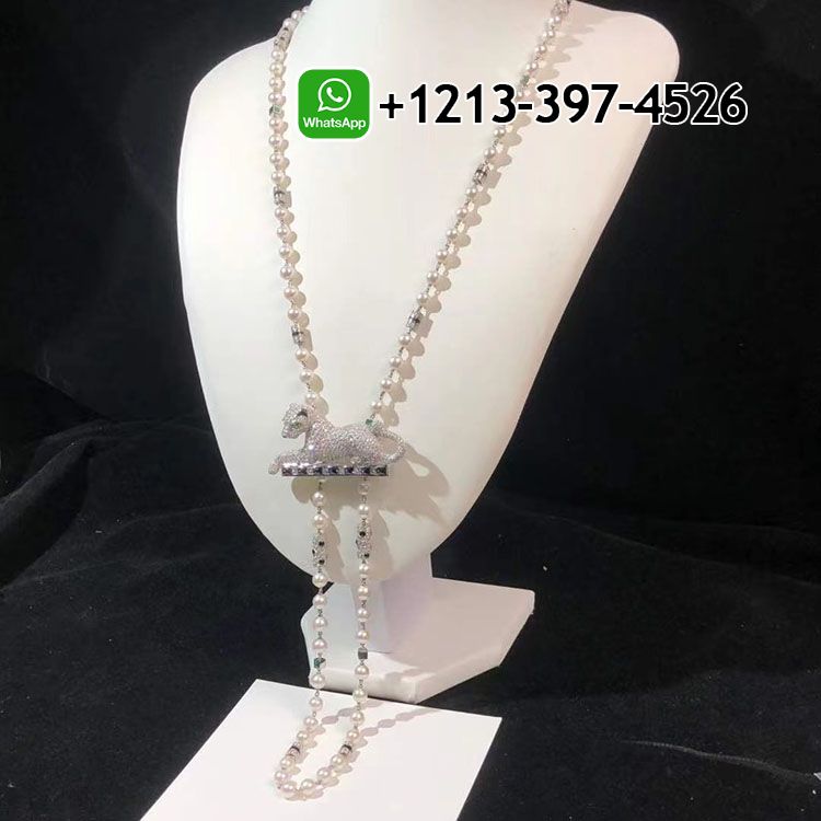 Cartier Panthère De Cartier 18K White Gold Diamonds High Jewelry Pendant Necklace H7000018