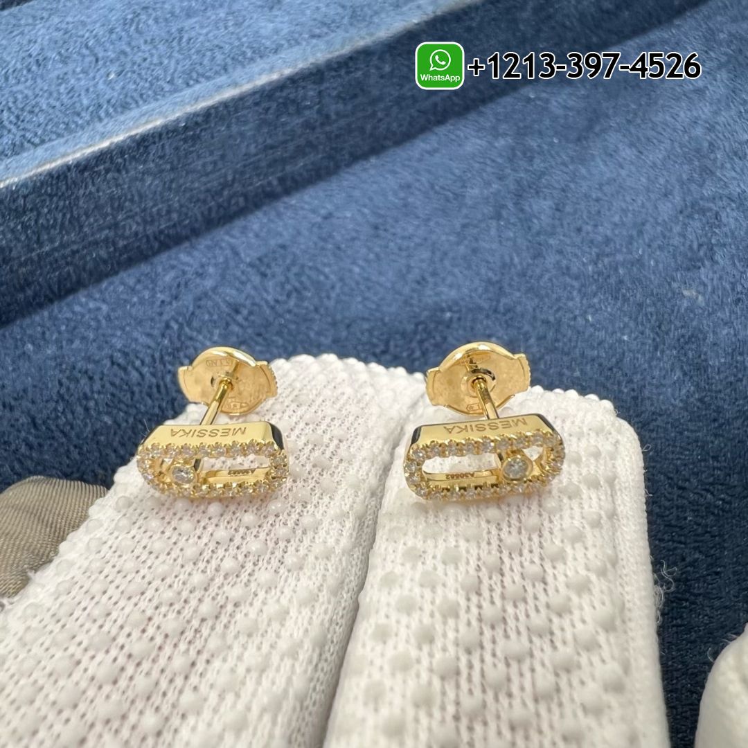 Messika 18K Yellow Gold Diamond Move Uno Earrings