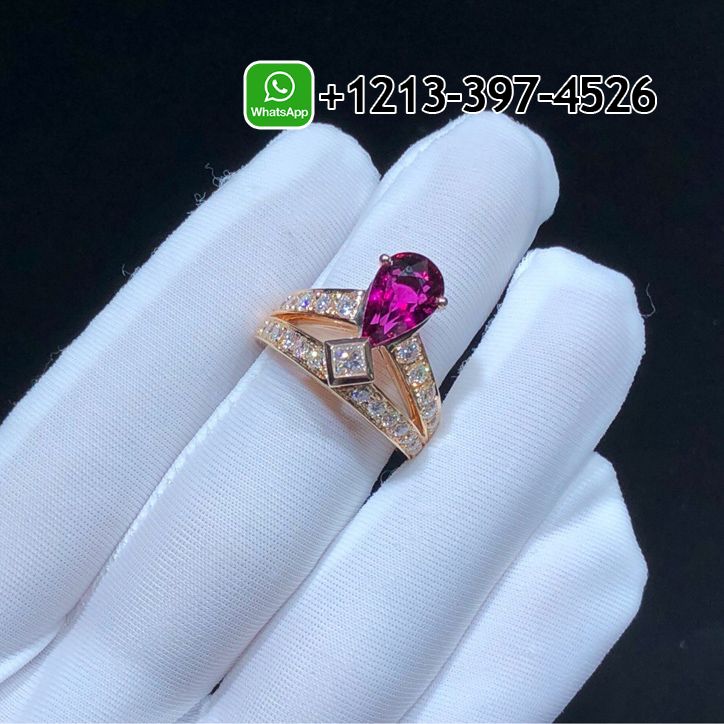 Chaumet Joséphine Aube Printanière 18K Rose Gold Diamond Ring 081982