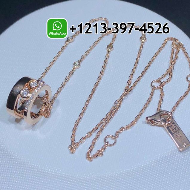 Messika Move Romane Pendant 18K Rose Gold Diamond Necklace