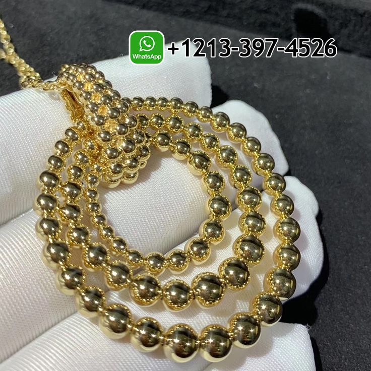 Van Cleef Perlée Couleurs Transformable 18K Yellow Gold Coral Long Necklace VCARP4DL00