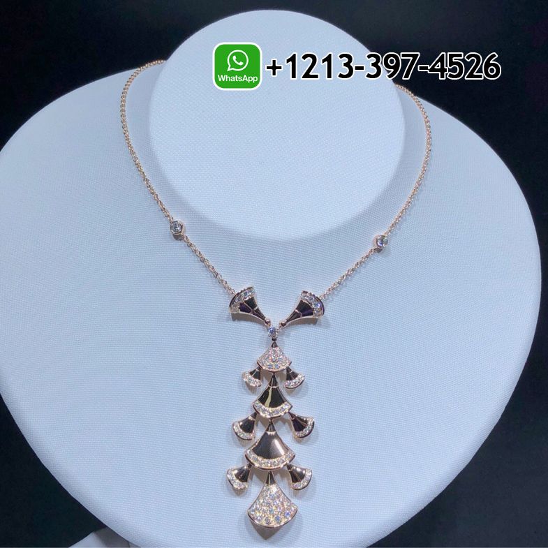 Bvlgari Divas’ Dream Necklace Set Diamonds 18K Rose Gold Necklace CL857569