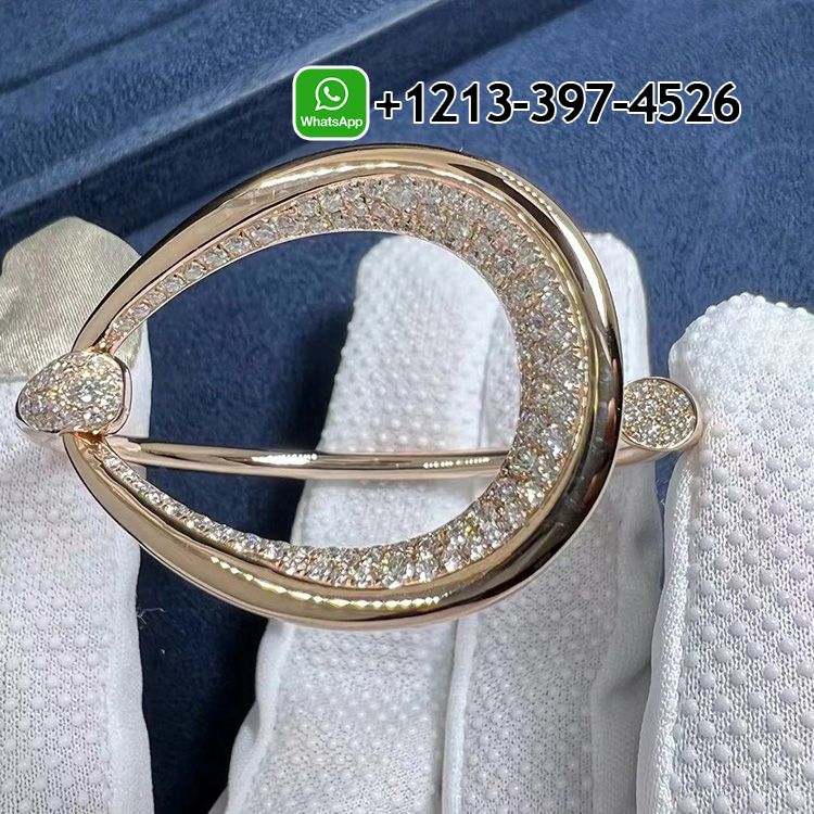 Pomellato 18K Rose Gold Fantina Diamond Cuff Bangle Bracelet PBC0091_O7WHR_DB000